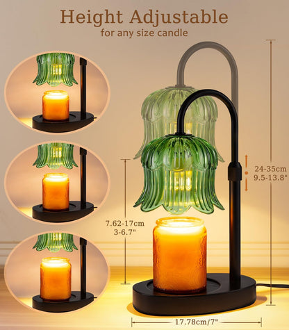Candle Warmer Lamp with Timer - Electric Candles Wax Warmers Glass Lamps