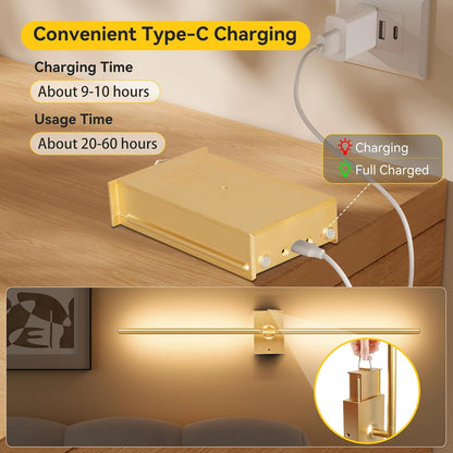 Battery Operated Wall Sconces Set of 2, Remote Control, 10000mAh, Black