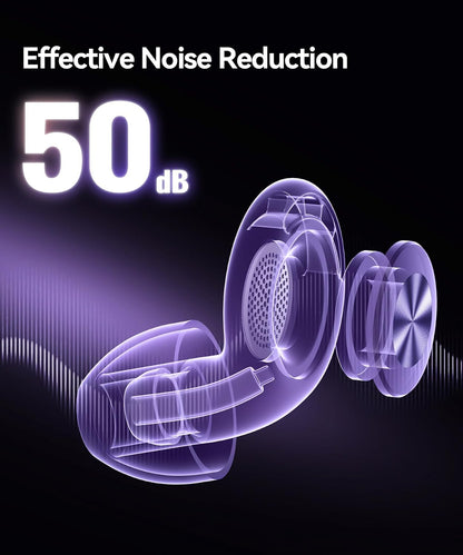 Ear Plugs for Sleeping 50dB Earplugs Noise Cancelling Ear Plugs for Noise Reduction Concerts Soft Reusable Silicone Earplugs for Snoring Side Sleepers Shooting Airplanes with 7 Eartips Case