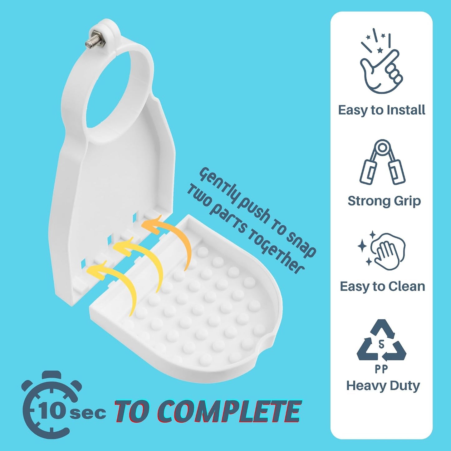 Detergent Cup Holder Set of 2, Besuerte Tidy Cup Laundry Detergent Drip Catcher Leak for Laundry Room Durable- No-Fall, No Drips or Spills【Grey】