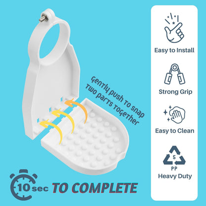 Detergent Cup Holder Set of 2, Besuerte Tidy Cup Laundry Detergent Drip Catcher Leak for Laundry Room Durable- No-Fall, No Drips or Spills【Grey】