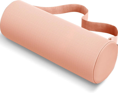 CushZone Lumbar Roll Support Pillow, Memory Foam Back Cushion, Black | Helps Relieve Back Pain & Supports Posture,Adjustable Strap Fits Office,Car & Gaming Chairs,Washable Cover