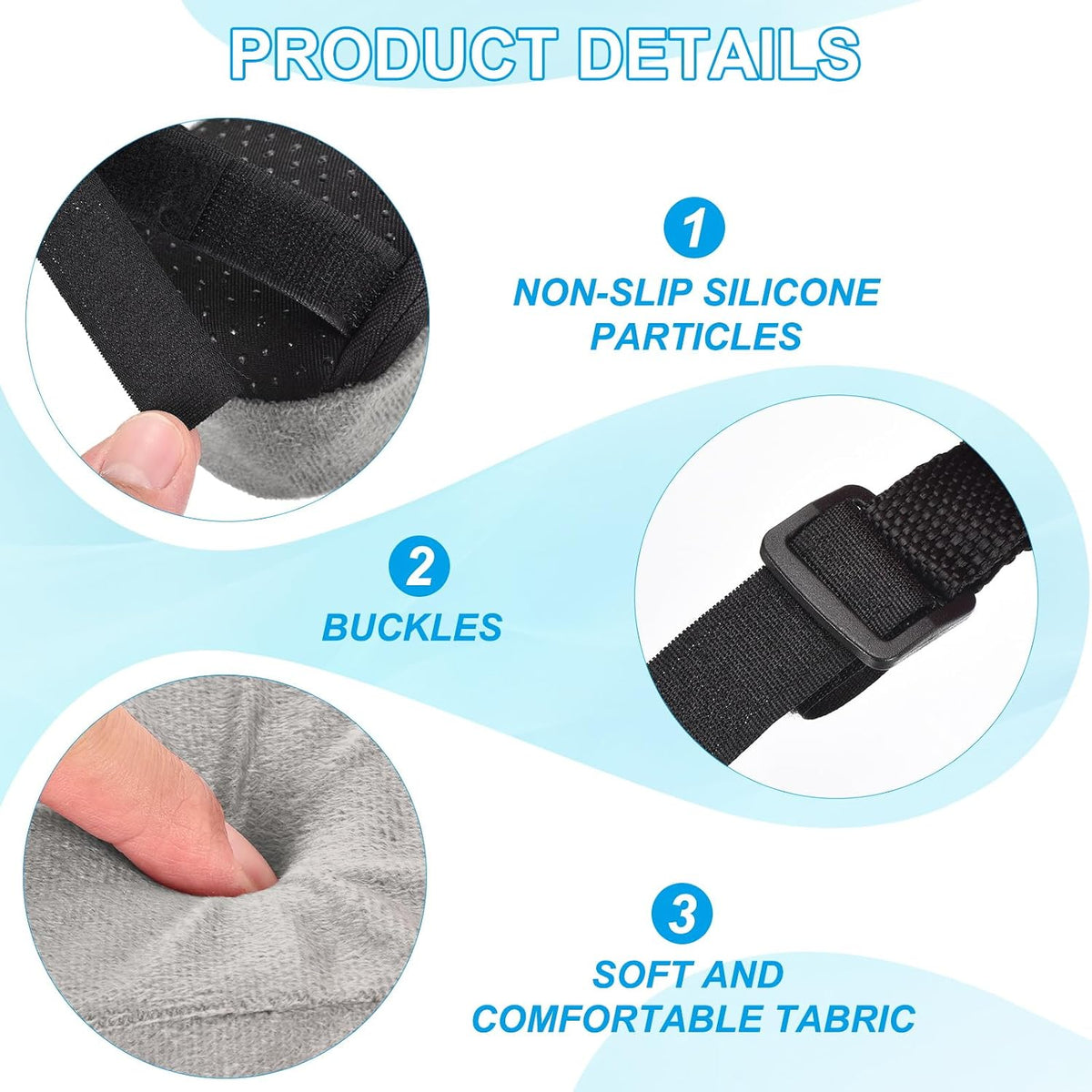 PATIKIL Office Chair Arm Pads, 2 pcs Office Chair Arm Cover Soft Office Chair Armrest Pads Memory Foam Cotton Removable Washable for Desk Computer Gaming, Purple Blue
