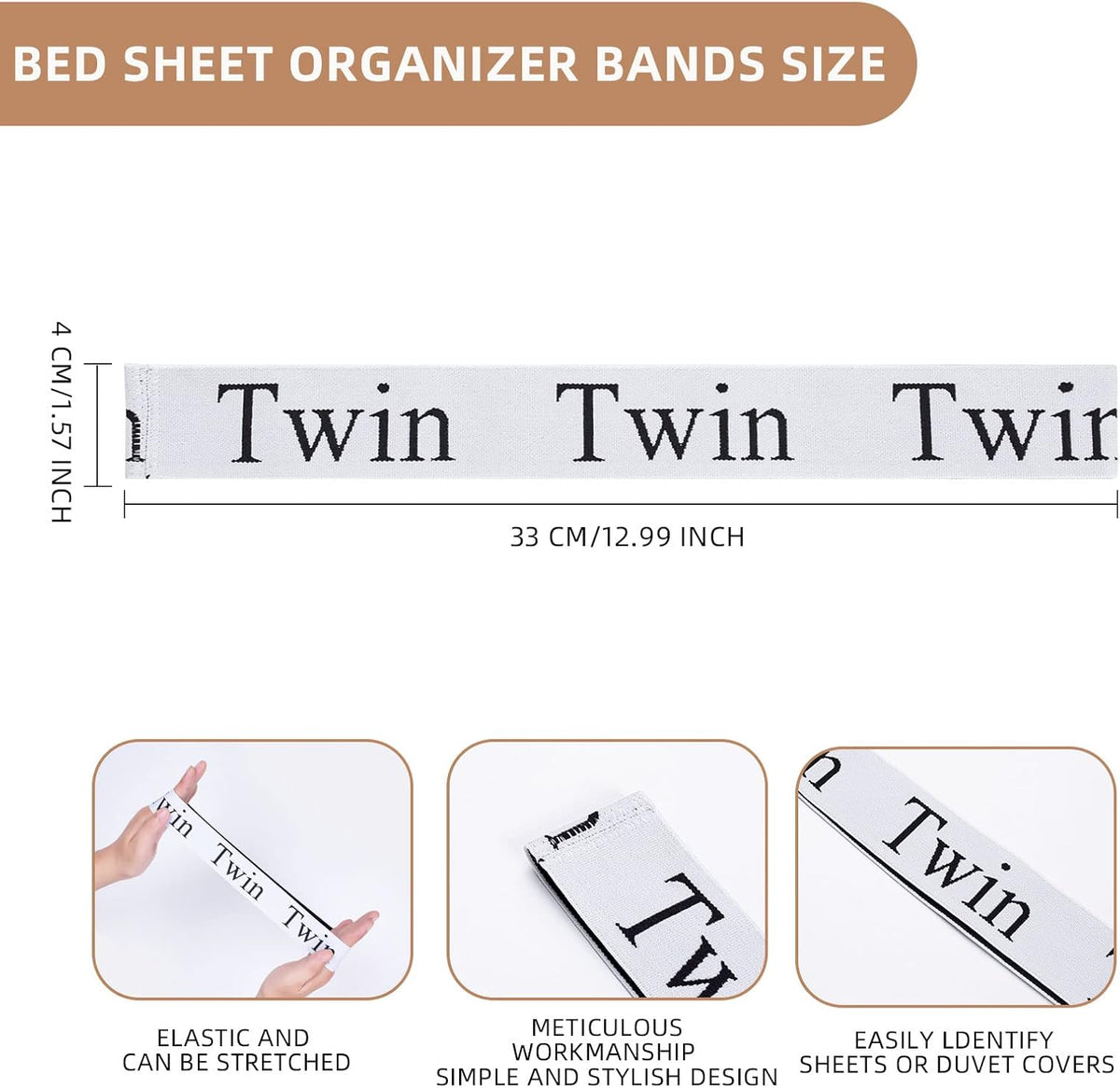 Adjustable Bed Sheet Straps Clips, Elastic Mattress Sheet Fasteners Holder and Suspenders, Grippers to Hold Sheet, Mattress, Sofa, Couch, Table Cloth, Ironing Board Cover, Black