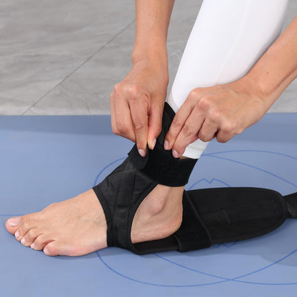 Foot and Calf Stretcher Strap for Plantar Fasciitis, Achilles and Hamstring | Secure padded foot sleeve with multi-loop strap stretches arches, toes, ankles and calves for PT, yoga, runners and heel pain