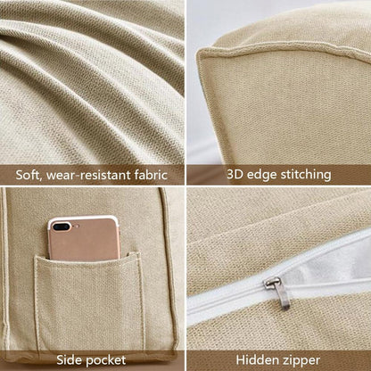 YURRO Extra Thick Sofa Back Cushion Wedge Pillow for Couch&Bed,Large Back Lumbar Support Pillow Reading Pillow,Waist Support Pillow Headboard Cushion with Removable Cover, 23.6x17.7x7.8inches, Brown