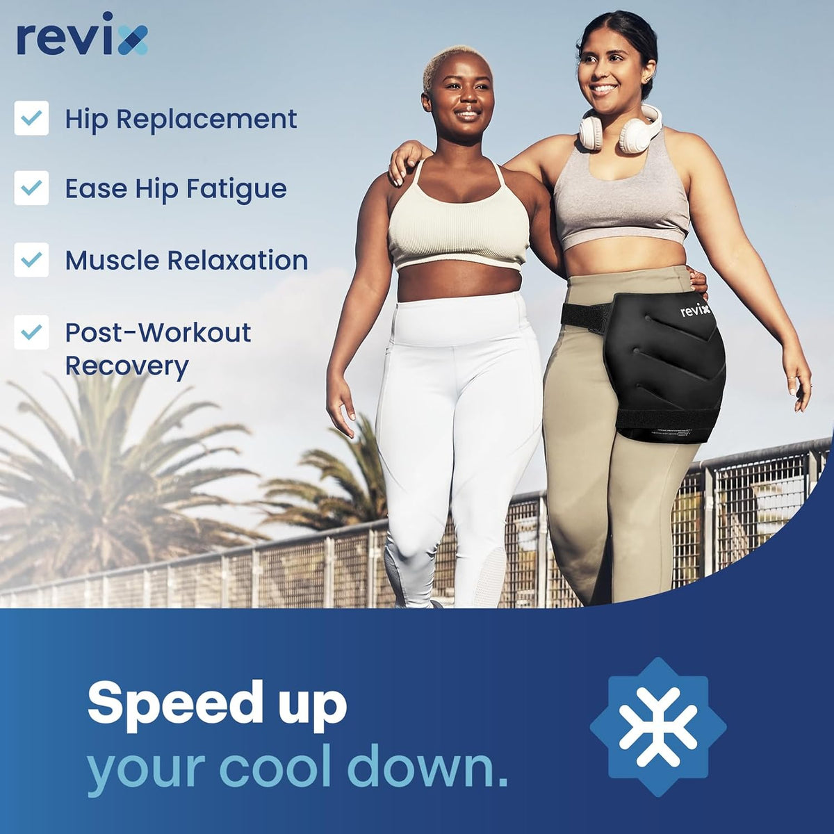 REVIX Extra Large Hip Ice Pack Wrap After Surgery, Cold Packs for Hip