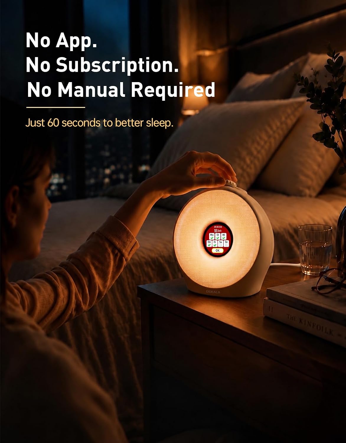 Dekala Sunrise Alarm Clock with Pulse Wake, 7-Day Programmable 4 Loud Alarm