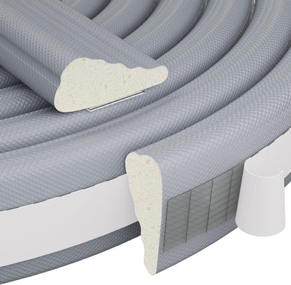 196" White Wedge Weather Stripping Door Seal, Foam Door Gap Seal | Noise & Draft Blocking, Windows & Doors Winter Insulation, Door Frame Soundproofing, Self Adhesive Weatherstrip Tape