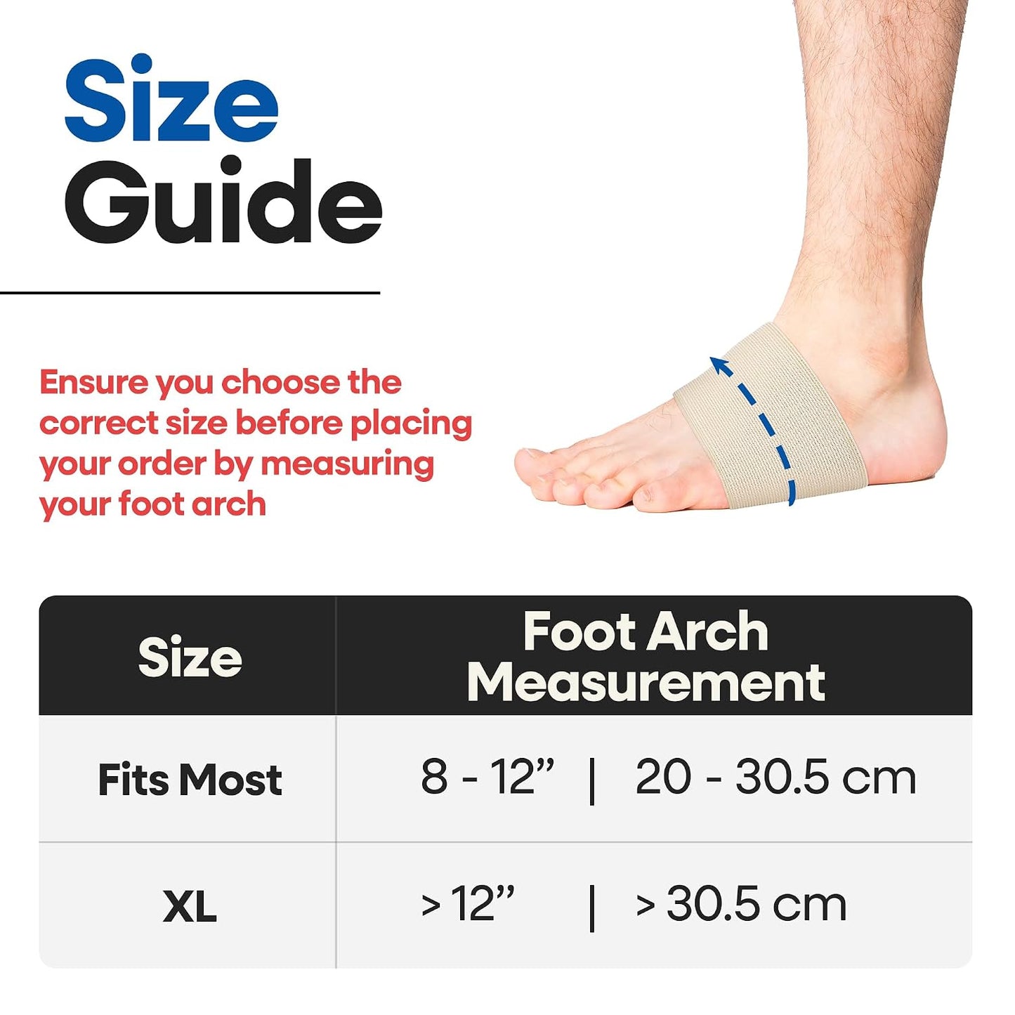 Arch Supports for Plantar Fasciitis Relief - Compression Sleeve & Foot Brace For Heel Pain, Bone Spurs, Flat Feet, High Arches - Copper Infused Arch Support Bands for Women & Men Over Socks - One Size - Beige - 3-PACK
