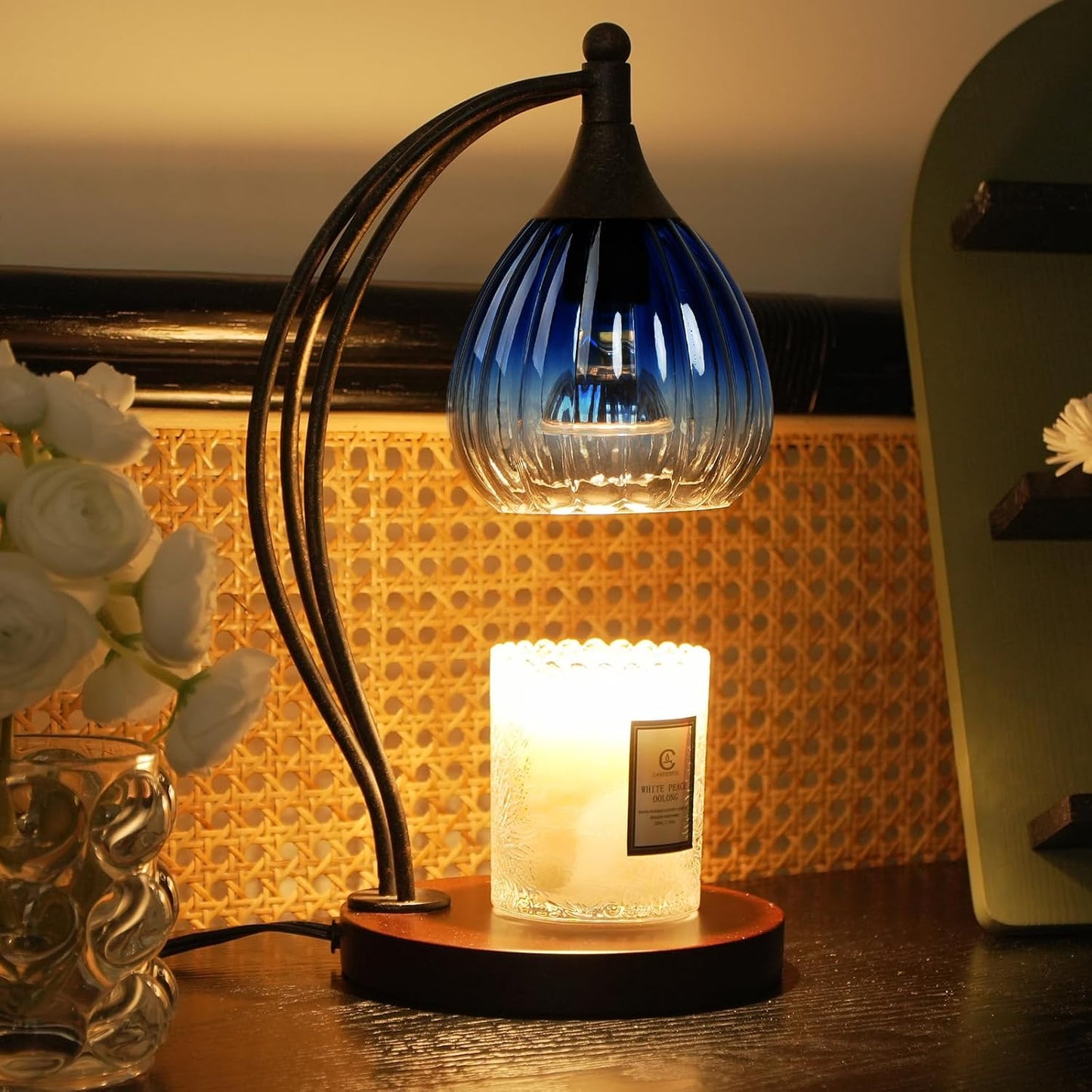 Candle Warmer Lamp with Timer and Dimmer - Electric Melter for Scented Jar Candles - Housewarming, New Home Decor
