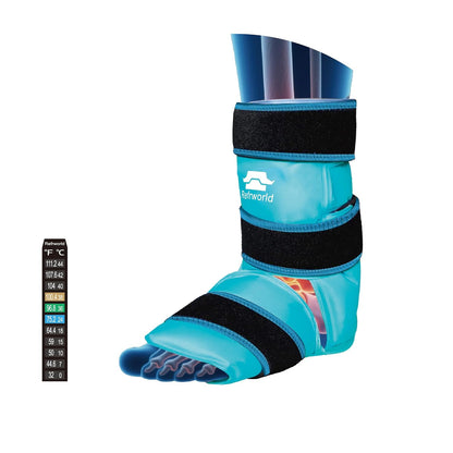 Ankle Ice Pack Wrap for Foot Pain Relief and Feet Injuries, Long-Lasting Reusable Gel Ice Cold Packs for Achilles Tendonitis, Plantar Fasciitis, Sprained Ankles and Heels — Robin's egg blue