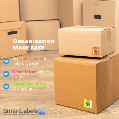 QR Code Stickers with AI Photo Analysis App - Auto-Creates Item Descriptions - No Typing - Made in USA - QR Code Labels for Storage & Inventory Tracking, Organization & Moving, Pack of 48