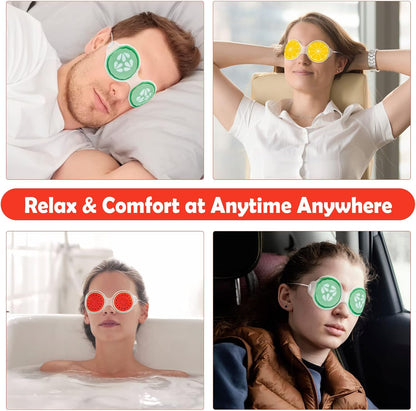 Gel Eye Mask for Dark Circles and Puffiness,Cold/Hot Packs Reusable Cute Cooling Ice Eye Masks,Relief Migraine Eyes Swollen,Soft & Non Toxic Suitable for Kids,Woman and Man(3 Pack)