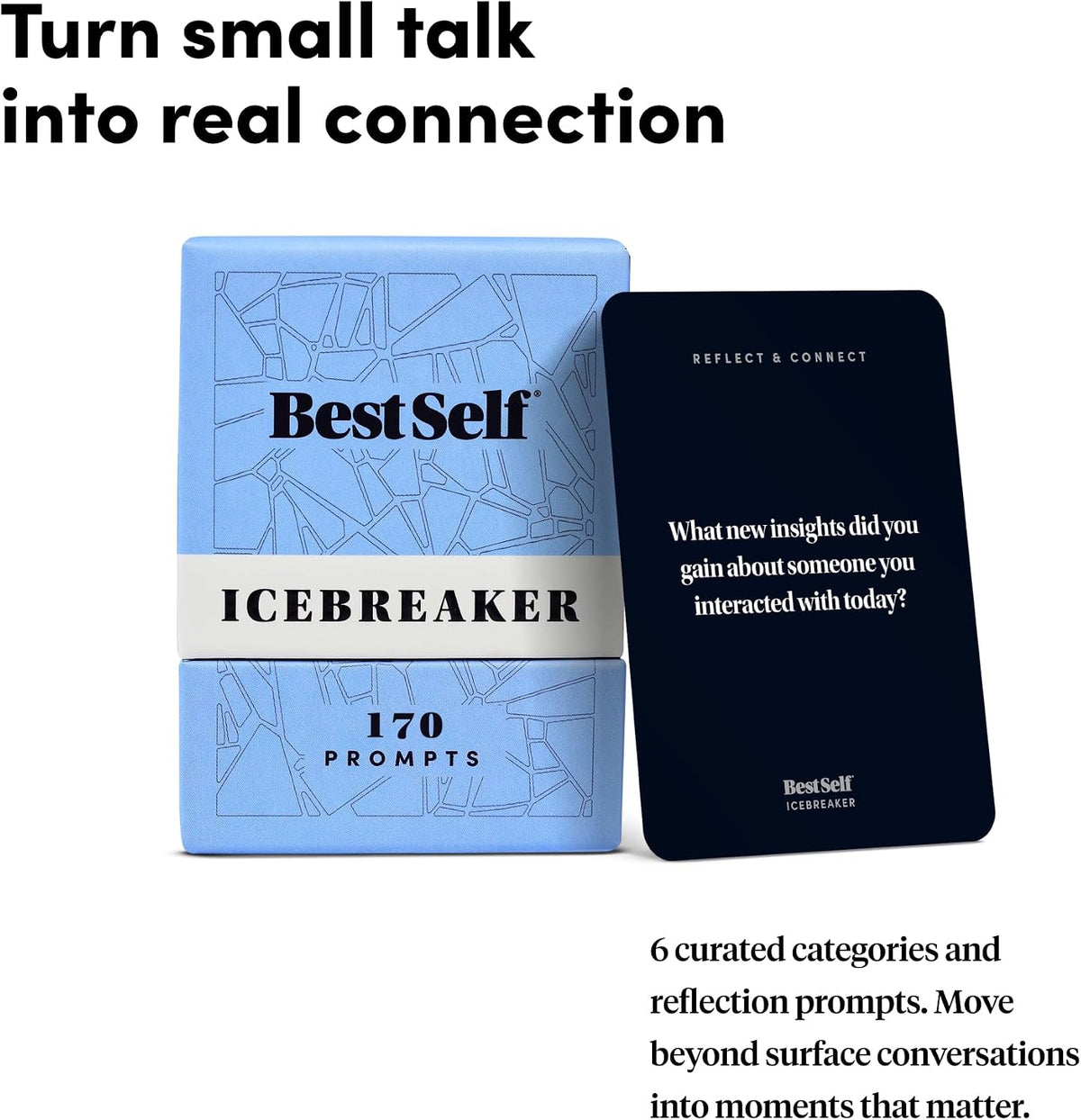 BestSelf Icebreaker Deck – 170 Ice Breaker Cards for Adults, Work & Groups