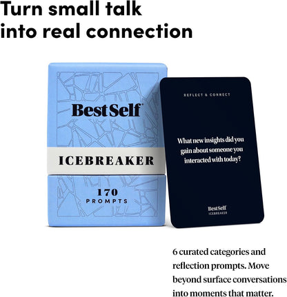 BestSelf Icebreaker Deck – 170 Ice Breaker Cards for Adults, Work & Groups