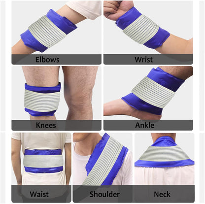 Cold Pack Strap, Elastic Belt to Wrap Cold Pack, Ice Pack Extender Strap, Add Length to Most Ice Pack, Multifunctional (Black)