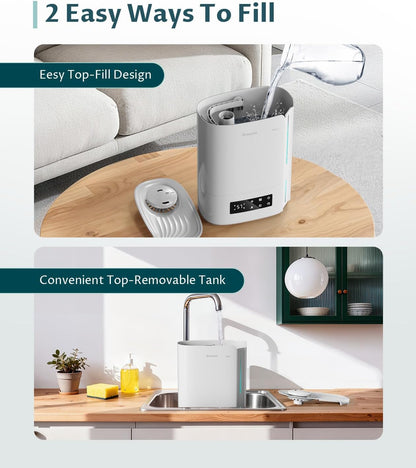 BREEZOME 6L Humidifier for Bedroom Large Room Smart Humidistat Control