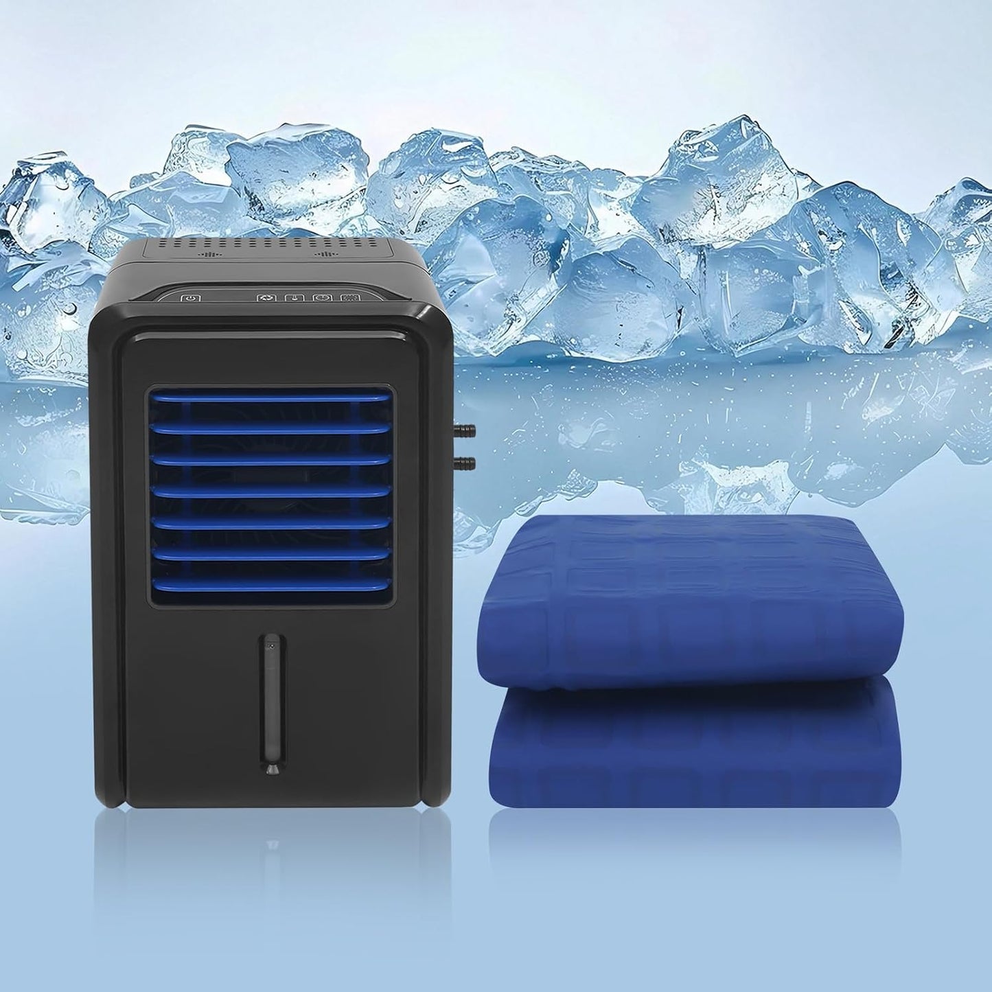 Double Bed Cooling System - Cooling Mattress Pad for Hot Sleepers, Water Circulation Mattress Cooler Cools 37.4-46.4°F Below Room Temp, 4 Speeds & Remote, Low Noise (63"x55")