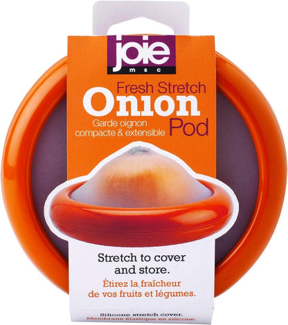 Joie Fresh Stretch Pod Onion Storage Container, Silicone Food Saver, Keeps Leftover Produce Flavorful and Firm in Fridge, Reusable Kitchen Gadget, Dishwasher Safe, BPA-Free