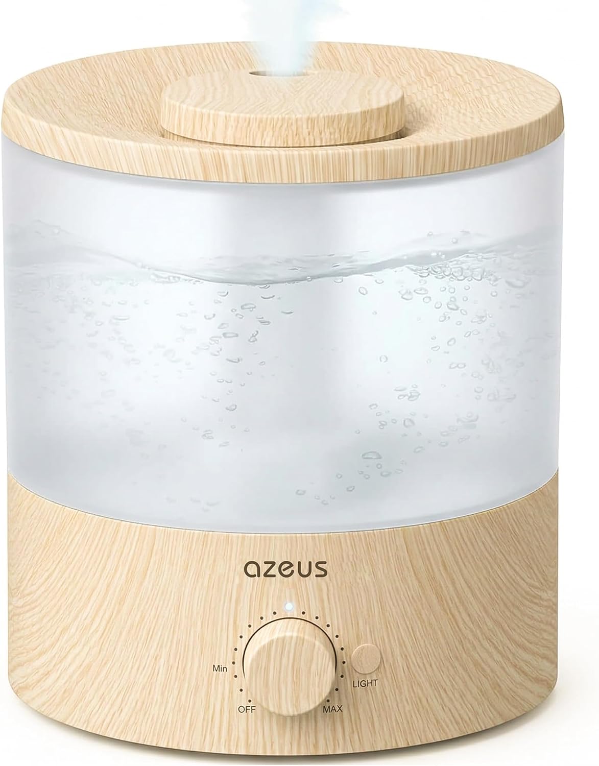 AZEUS SK7620 1.8L Ultrasonic Humidifier with 7 Color Night Light, Cool Mist Humidifier with Adjustable Output, Quiet Operation & Auto Shut-Off for Home and Office