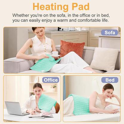 Heating Pad,Heated Blanket,Heating Pad for Back Neck,Grey,24x12 Inch | Electric Heating Pad,Dry/Moist Heat Heating Pads,Heating Pads for Shoulder,Abdomen,Heat Pad for Women Men,Birthday Gift