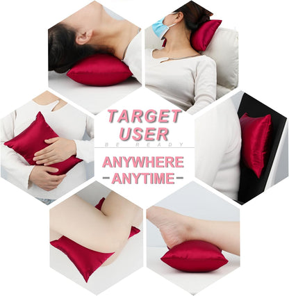 Small Neck Pillow for Recliner Chair Neck Support Pillows Pain Relief Plump Adjustable Filling Nap Airplane Sleeping Little Cushion Minky Dot Dark Gray