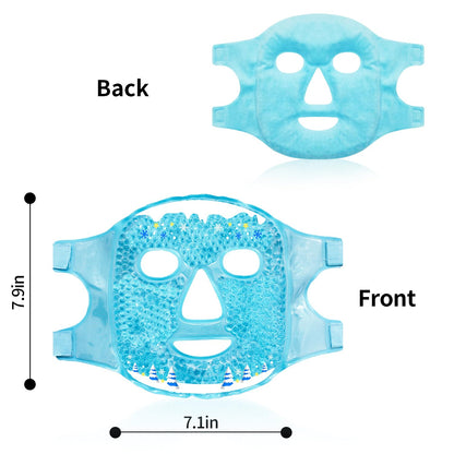Cold Face Eye Masks Ice Face Mask Hot Cold Compress for Dark Circles, Puffiness, Migraines, Headache, Stress, Redness, Cooling Face Masks for Women Man, Skin Care