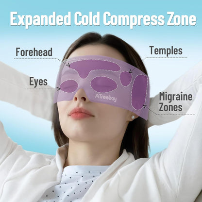 Cooling Eye Mask, Cold Eye Mask for Puffiness, Reusable Ice Eye Masks for Dark Circles And Puffy Eyes, Relieve Your Migraines and Headaches with Gel Eye Masks Therapy, Long-Lasting Comfort, Light Blue