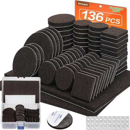 Felt Furniture Pads 300 Pieces, Furniture Pads for Hardwood Floors Black | Self-adhesive felt pads prevent scratches and noise, ideal for chair legs, suitable for hardwood floors and indoor furniture