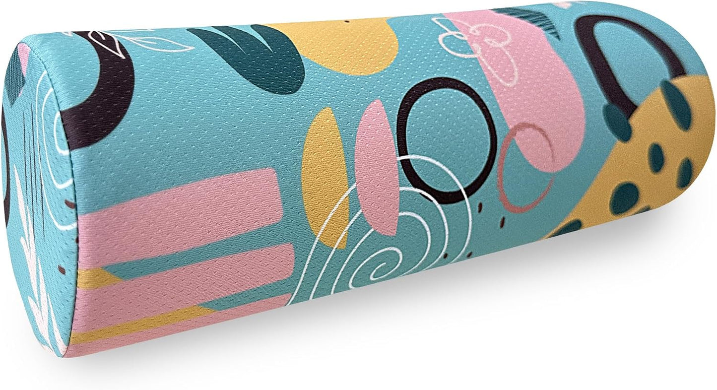 Neck Roll Pillow for Sleeping,Ergonomic Cylinder Tube Pillows for Cervical Spine and Neck Support,Versatile Roll Pillow for Bed,Office,and Travel,Memory Foam Bolster with Washable Cover