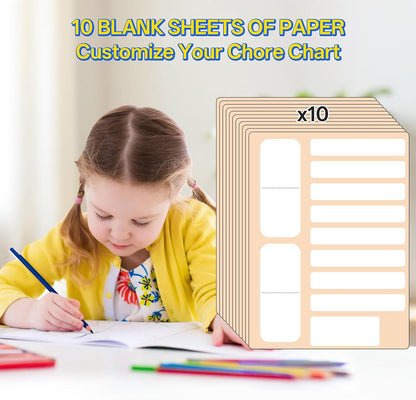 Chore Chart for Kids, Planning Board with Sliders, to Do List | Visual Schedule Board, Routine Chart with Slider, Morning Bedtime Routine Chart for Toddlers, ADHD Tools