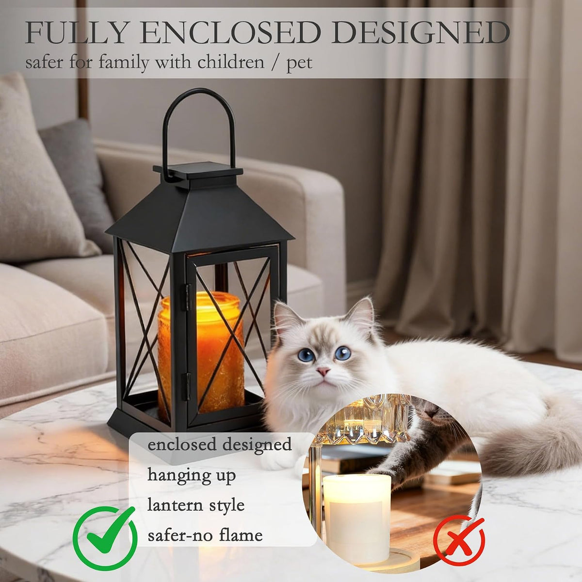 Candle Warmer Lamp with Timer, Farmhouse Rustic Lantern