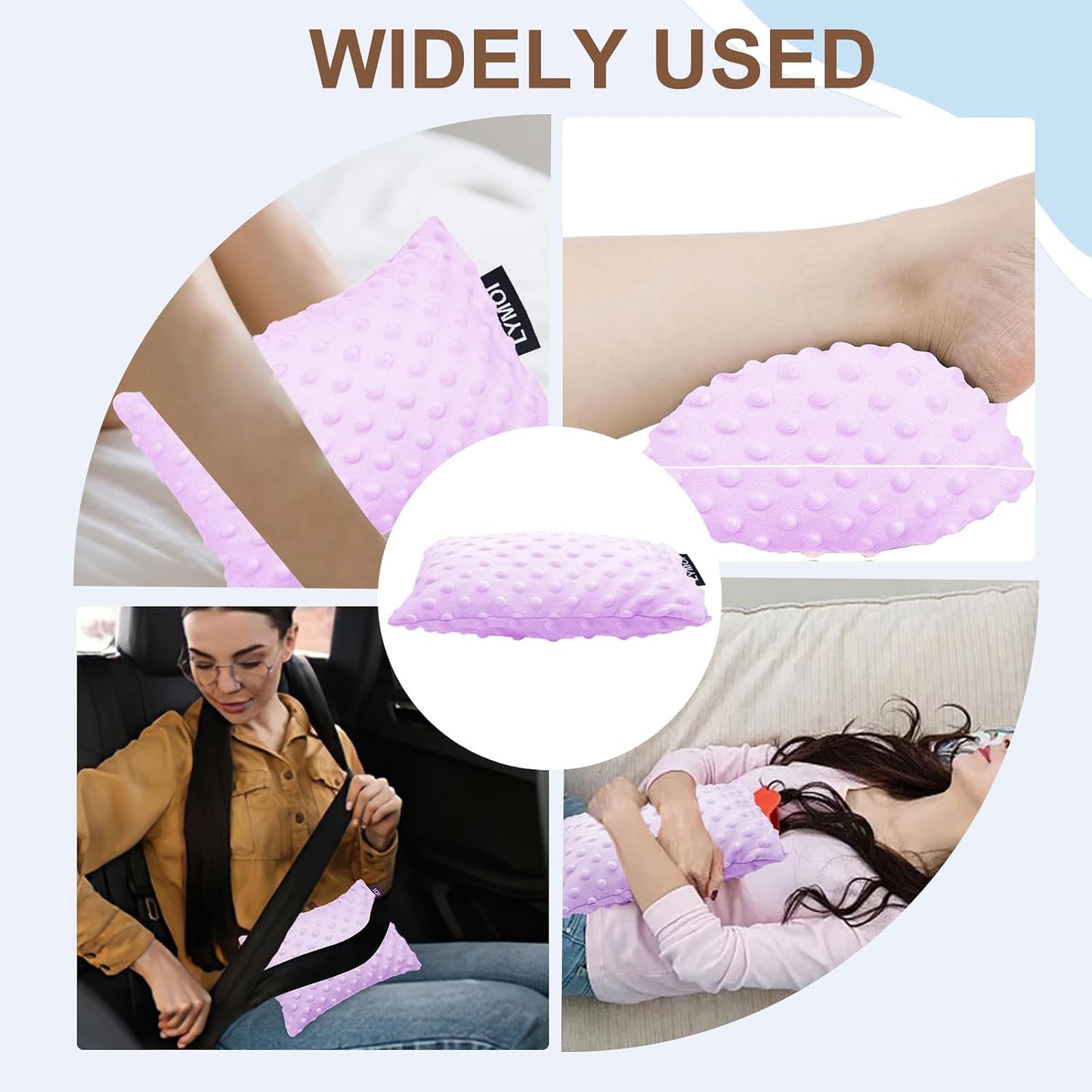 Small Soft Knee Pillow for Side Sleepers, 11" x 7.5" Hip Leg Support Pillows Joints Cushion Relief from Knees Sciatica Joints Back Pain After Surgery for Sleeping Gifts (Purple)