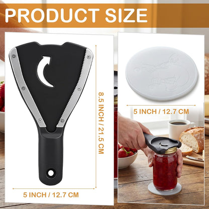 Jar Opener for Weak Hands Non-slip Base Pad Jar Lid Opener for Seniors with Arthritis Heavy-duty Grip for Stuck Jars and Tight Lids Kitchen Gift for Parents