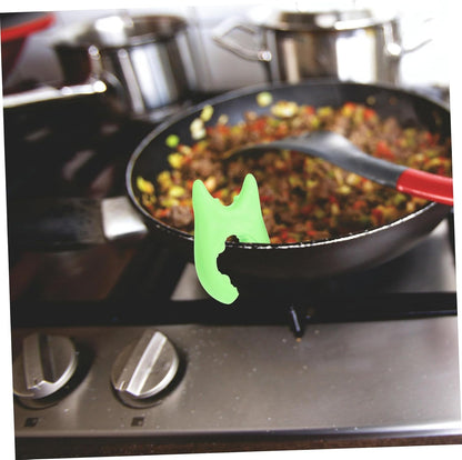 PRETYZOOM 6pcs Silicone Pot Clip Lid Spill Lifters Cute Steam Release Boil Stoppers Spoon Rest for Kitchen Counter Overflow Prevention Easy Installation