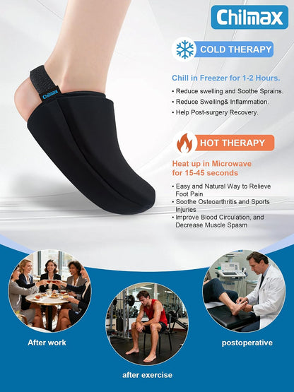 Foot Toes Ice Pack Wrap for Broken Toe & Bunion Pain,Reusable Cold & Heat Pack for Top of Foot & Forefoot Surgery Recovery,Best Ice Sock for Gout,Injuries,Swelling,Neuropathy Relief (1pcs)