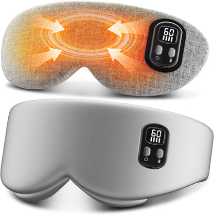 Cordless Heated Eye Mask, 4 Temp Timed Shutdown for Dry Eyes & Sleep Relief