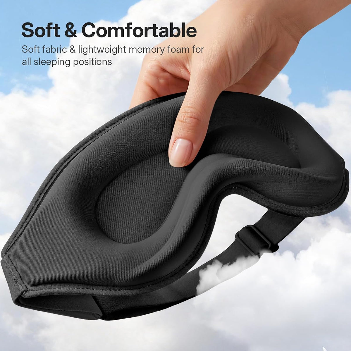 LitBear Sleep Mask for Lash Extension, Blackout Sleeping Mask for Women Men