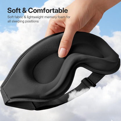 LitBear Sleep Mask for Lash Extension, Blackout Sleeping Mask for Women Men