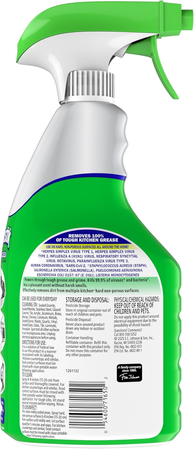 Fantastik All Purpose Cleaner, Multipurpose Surface Cleaner & Kitchen Grease Removal, Packaging Designed to Prevent Leakage and Breakage, Fresh Scent, 32 Fl Oz