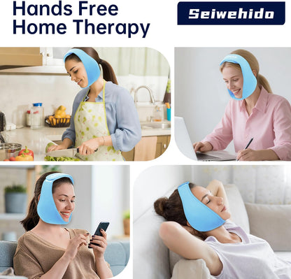 Wisdom Teeth Ice Pack Head Wrap Jaw Face Ice Pack with 4 Gel Packs