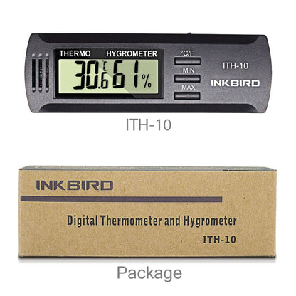 Inkbird ITH-10 Digital Thermometer and Hygrometer Temperature Humidity Monitor for Aging Box Guitar Ukulele