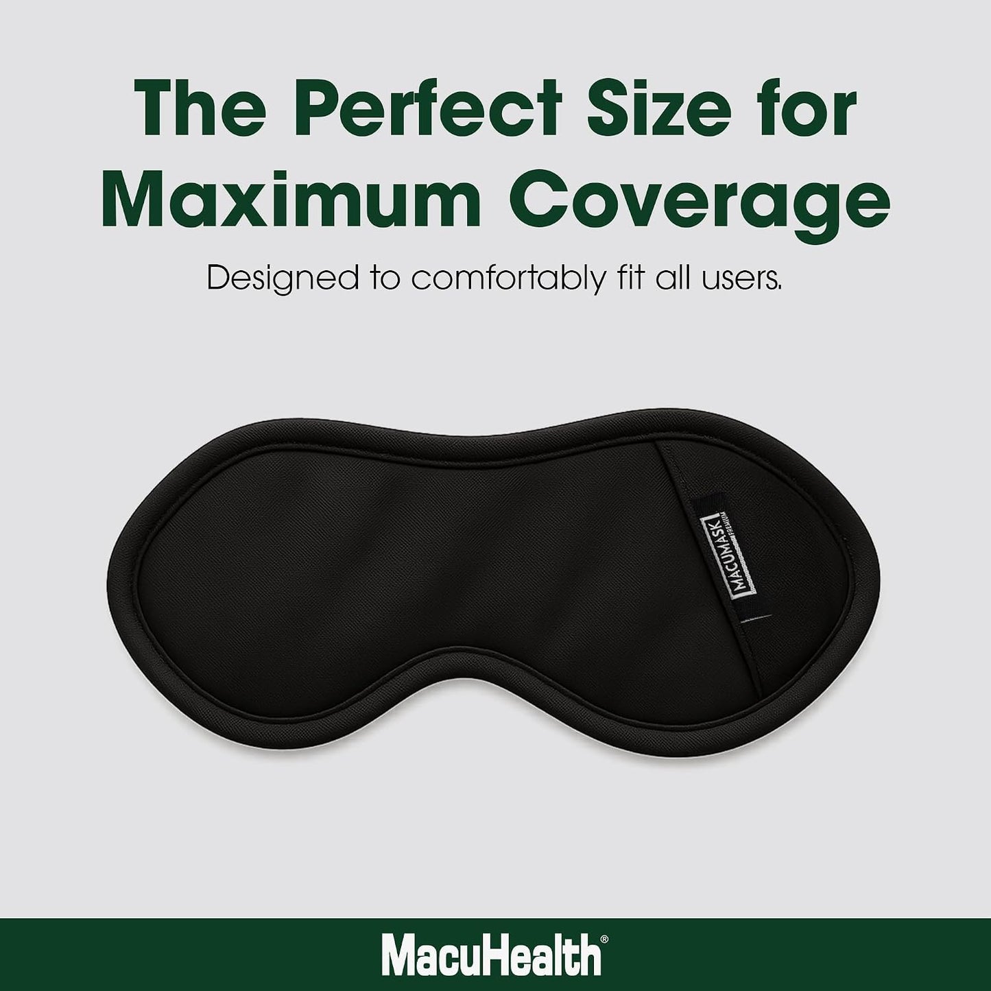 MacuHealth MacuMask Essential Moist Heat Eye Compress SterilEyes Technology | Adjustable fit system, Dual temperature application, Even heat distribution, Travel-friendly design, Comfort-focused wear