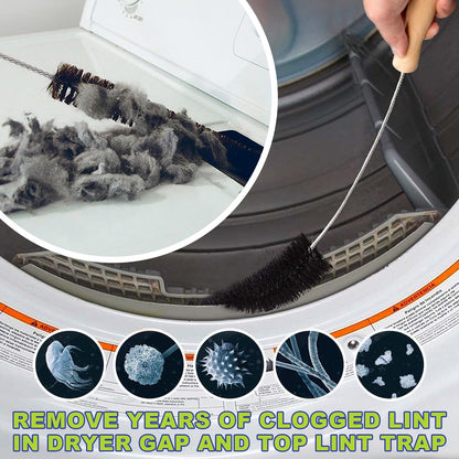 Sealegend 2Pcs Dryer Vent Cleaner Kit - Vacuum Hose Attachment & Brush Blue | Fits Most Vacuums, Slim Round Hose Reaches Tight Spaces, Removes Stubborn Lint & Dust from Dryer Vents, Filters, Coils