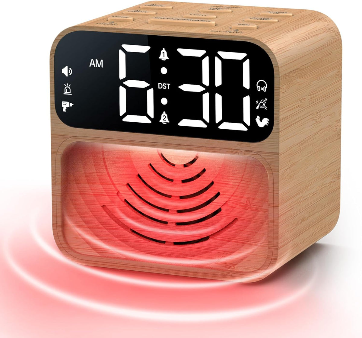 AuroraCalm Extra Loud Alarm Clock for Heavy Sleepers with 115dB Alarm