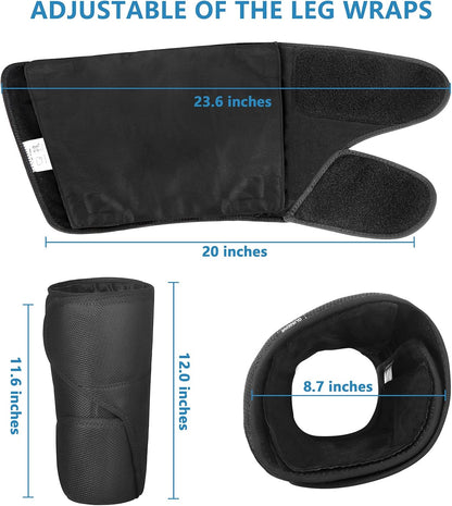 QUINEAR Leg Massager with Heat and Compression, Air Pressure Calf Massager with 2 Heating 3 Intensities, Sequential Compression Device for Circulation and Pain Relief,Ideal Gift