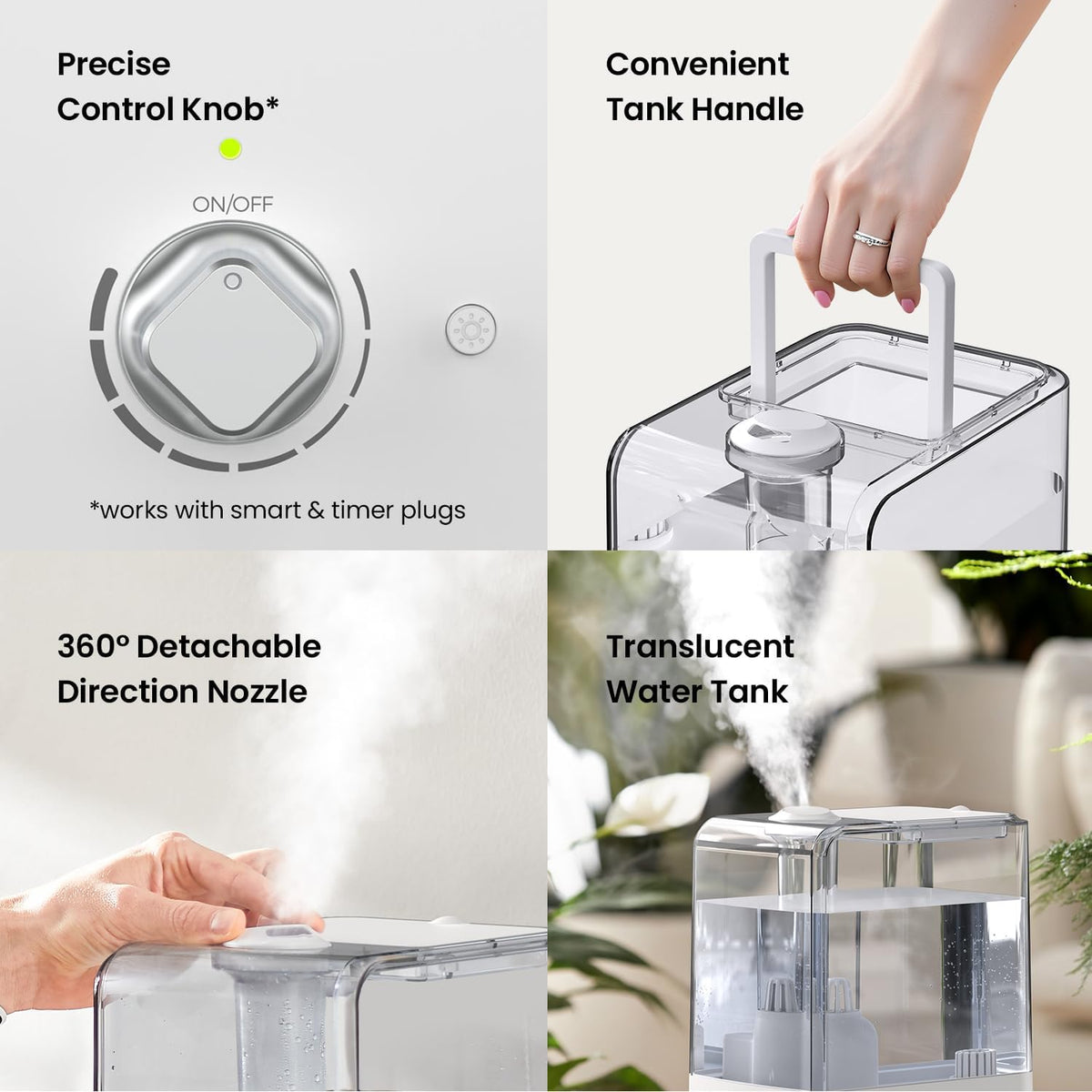 Humidifiers for Bedroom, Top Fill 6.5L Cool Mist Humidifier