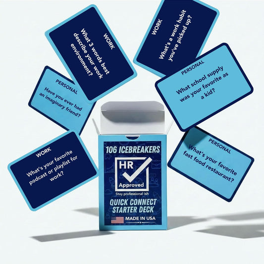 Team Building Games for Work - 106 Conversation Cards for Coworkers, Meetings, Travel, Office Activities, Team Building Activities, Starter Deck