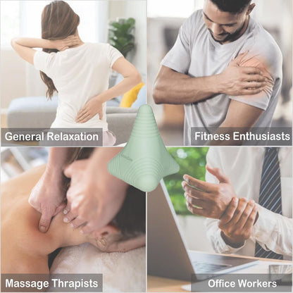 Trigger Point Massage Ball Manual Massager Tool 2.8”×2.9”. Gray | Silicone Massage Ball for Muscle Knot Deep Tissue Myofascial Release Physical Therapy Hip Flexor Iliacus Psoas Hand Foot Back